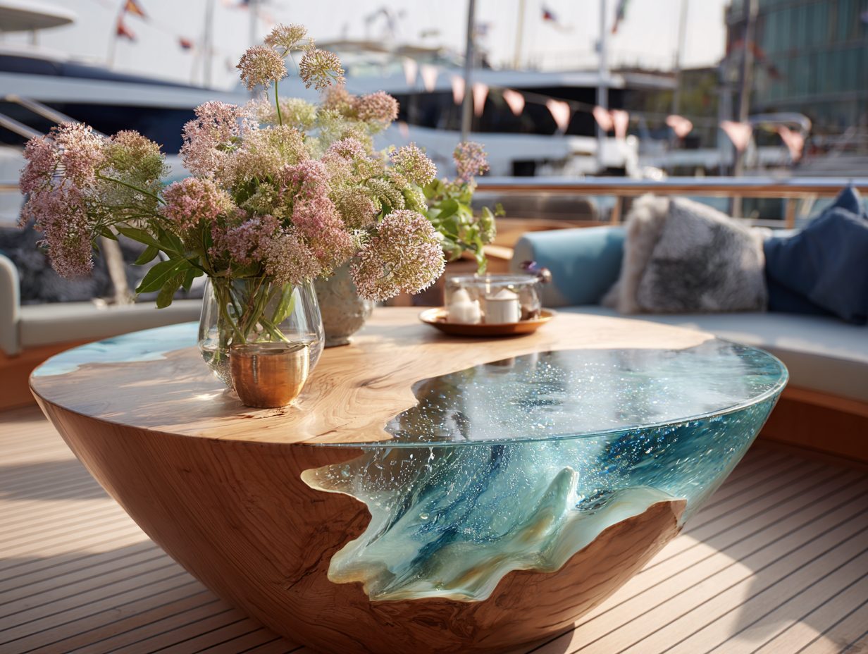Elegant superyacht tablescape and interior service