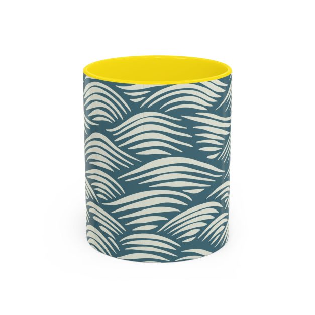 Ocean-Inspired Accent Coffee Mug | Wave Design | Perfect Gift for Sea Lovers | Beach House Decor | Unique Marine Life Mug