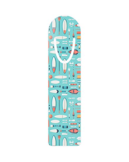 Surfboard Design Bookmark, Summer Reading Gift, Beach Lover Decor, Personalized Book Mark, SUP Appreciation Gift