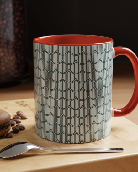 nautical mug, yacht mug, ocean lover gift, sailing mug, coastal kitchen décor, wave pattern mug, sea-themed ceramic mug, boat gift, marine design cup, sailor coffee mug